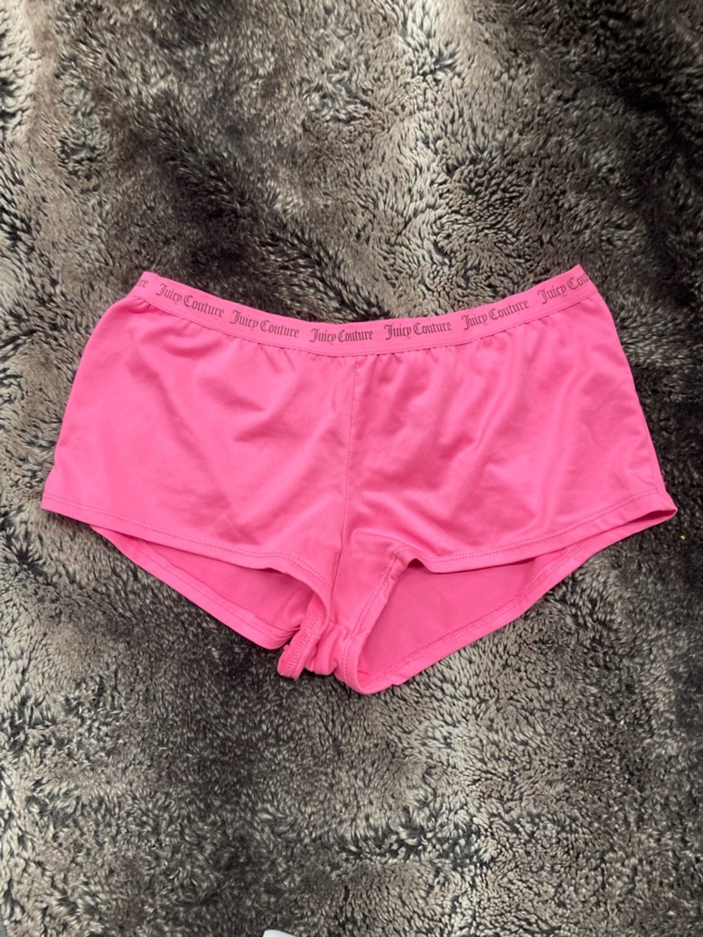 Juicy Couture Bright Pink Logo Waistband Lounge Shorts
